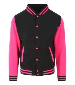 Varsity Jacket - Svart/Rosa