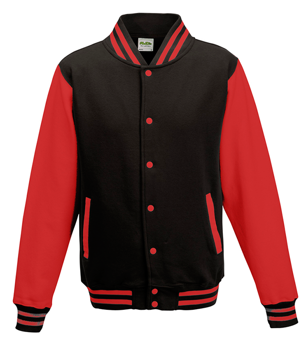 Varsity Jacket - Svart/Rød